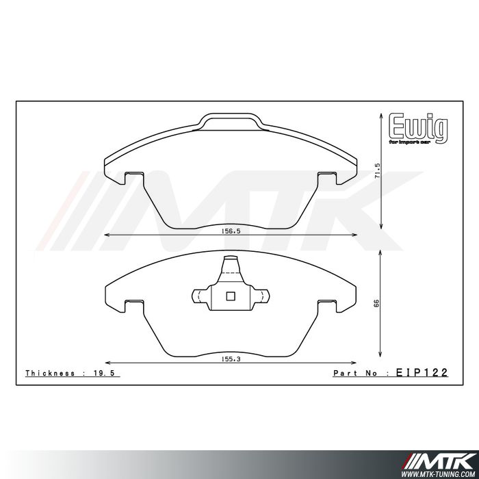 Plaquettes Endless ME20 EIP122 pour AUDI TT